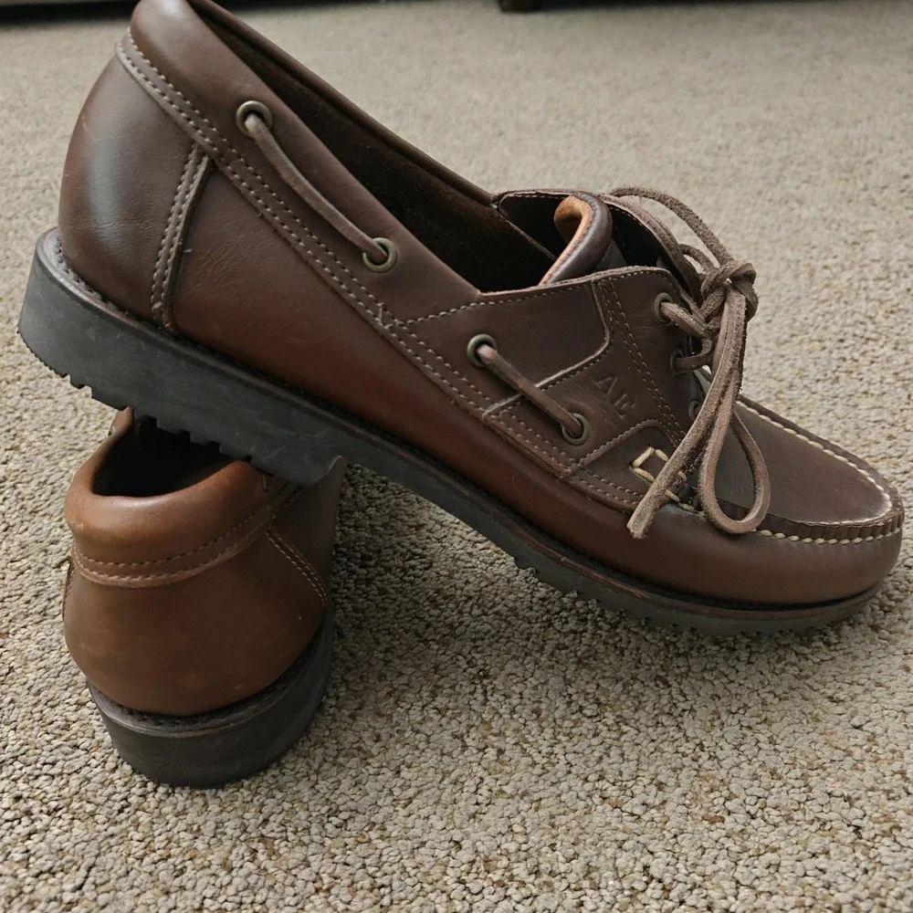 Allen Edmonds Eastport Mens Brown Leather Boat Shoes 10.5 Moccasin 9161